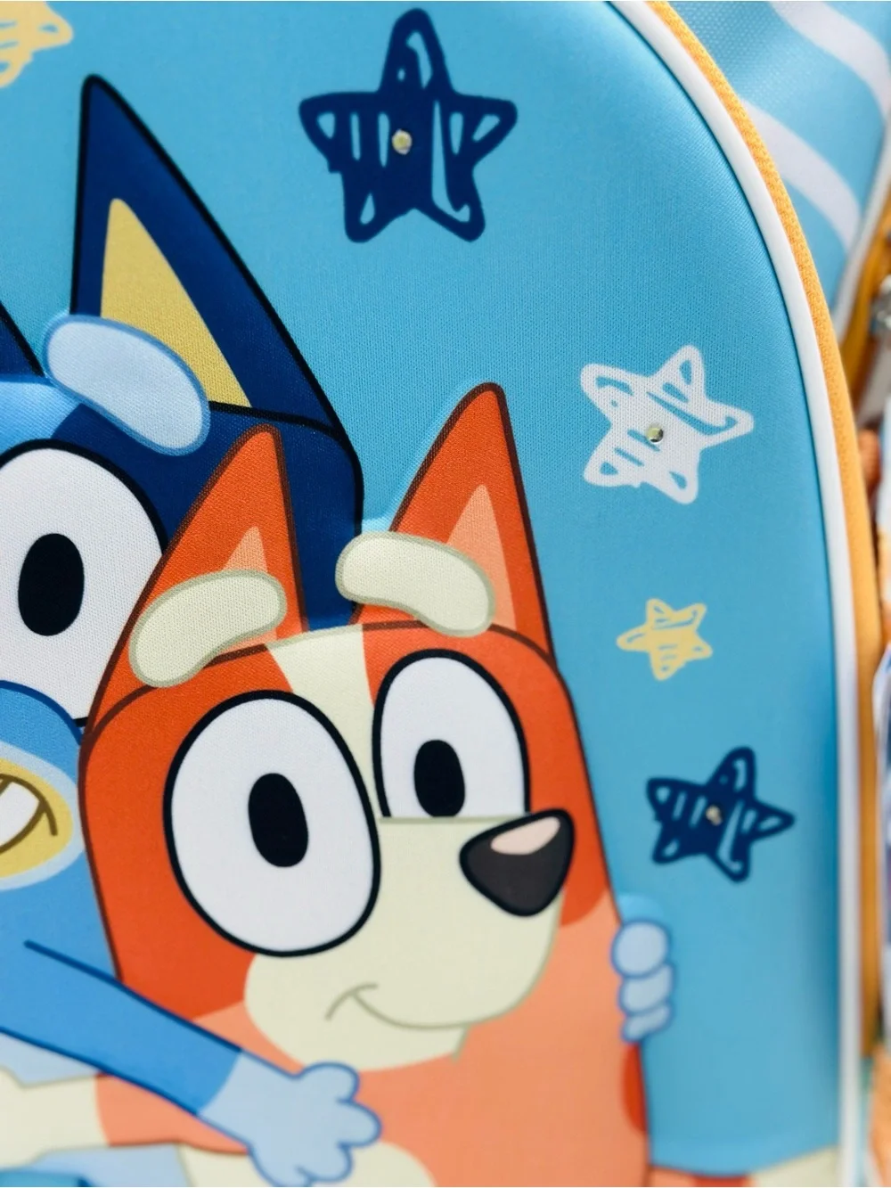 Bluey & Bingo Kids Backpack School Bag with 3D Front Panel and Light-Up Stars
